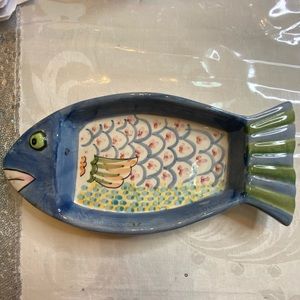 Italian Ceramic/Stoneware Fish Painted Mini Plater